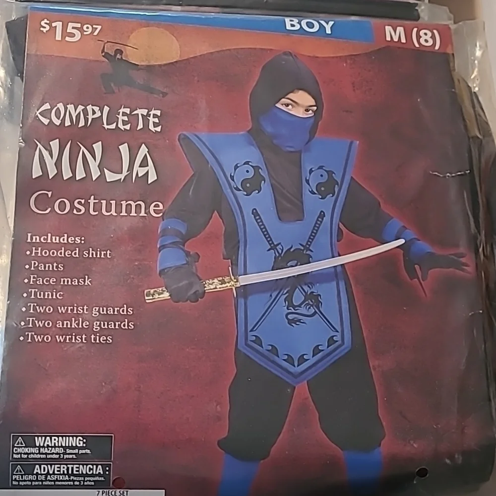 Boys Ninja Costume NWT